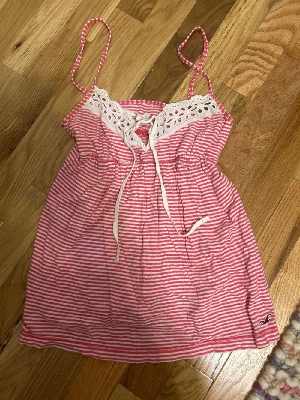 Y2k hollister babydoll stripe top